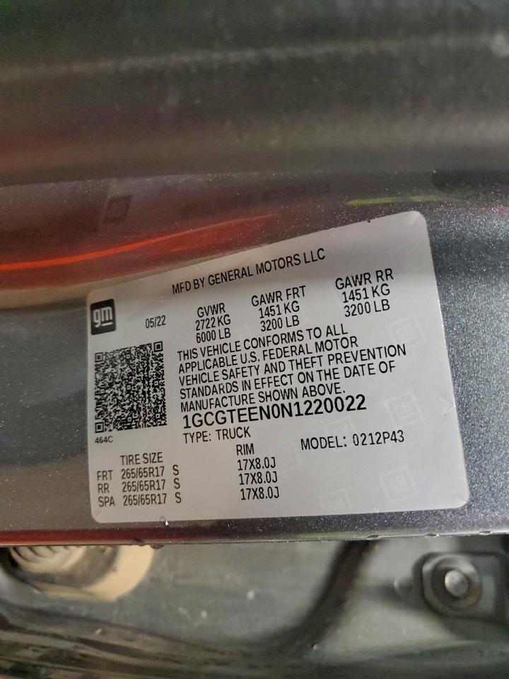 2022 CHEVROLET COLORADO ZR2 photo 13