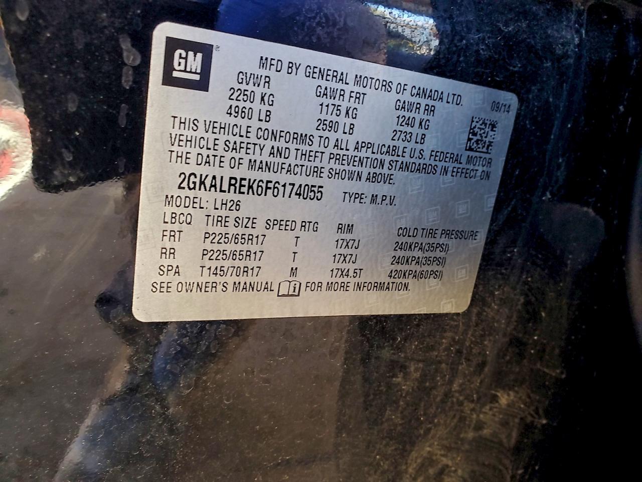 2015 GMC TERRAIN SLE photo 12