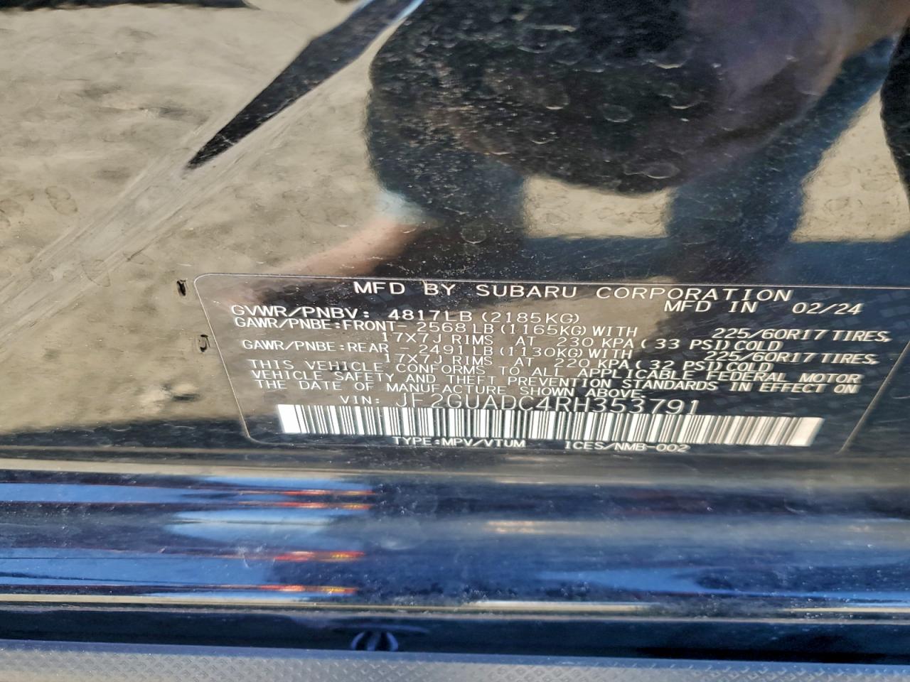 2024 SUBARU CROSSTREK PREMIUM photo 34