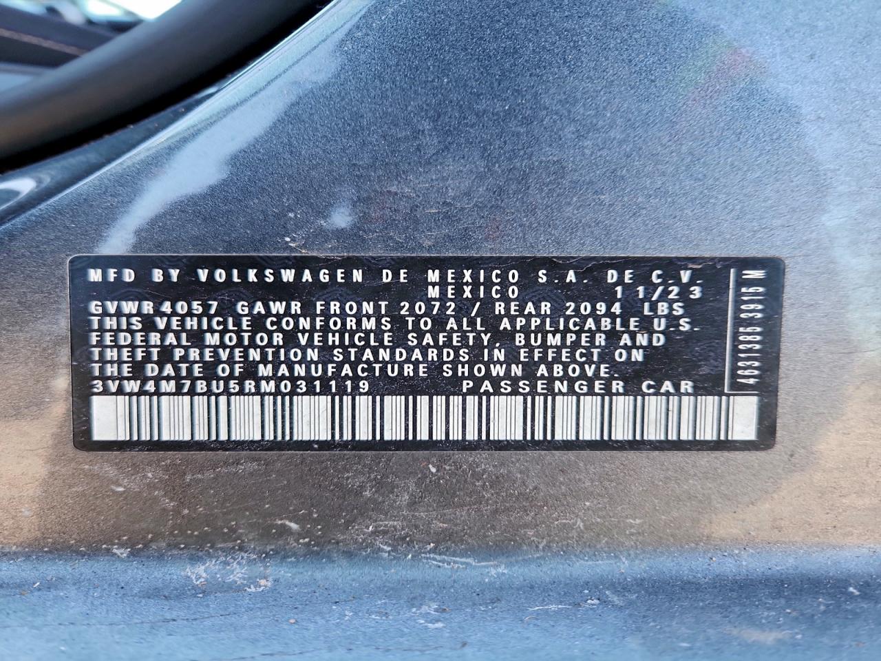 2024 VOLKSWAGEN JETTA S photo 12