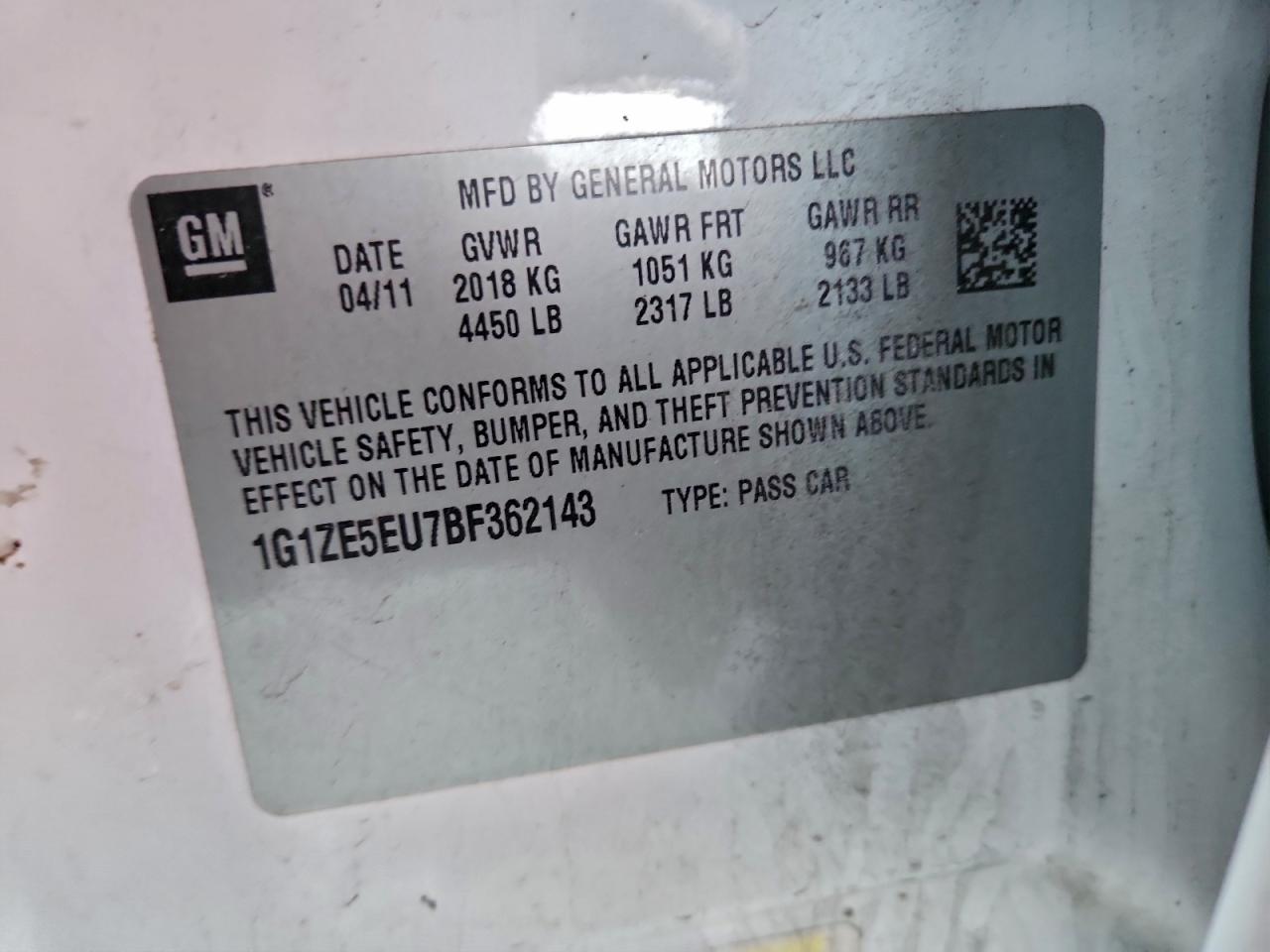2011 CHEVROLET MALIBU LTZ photo 12
