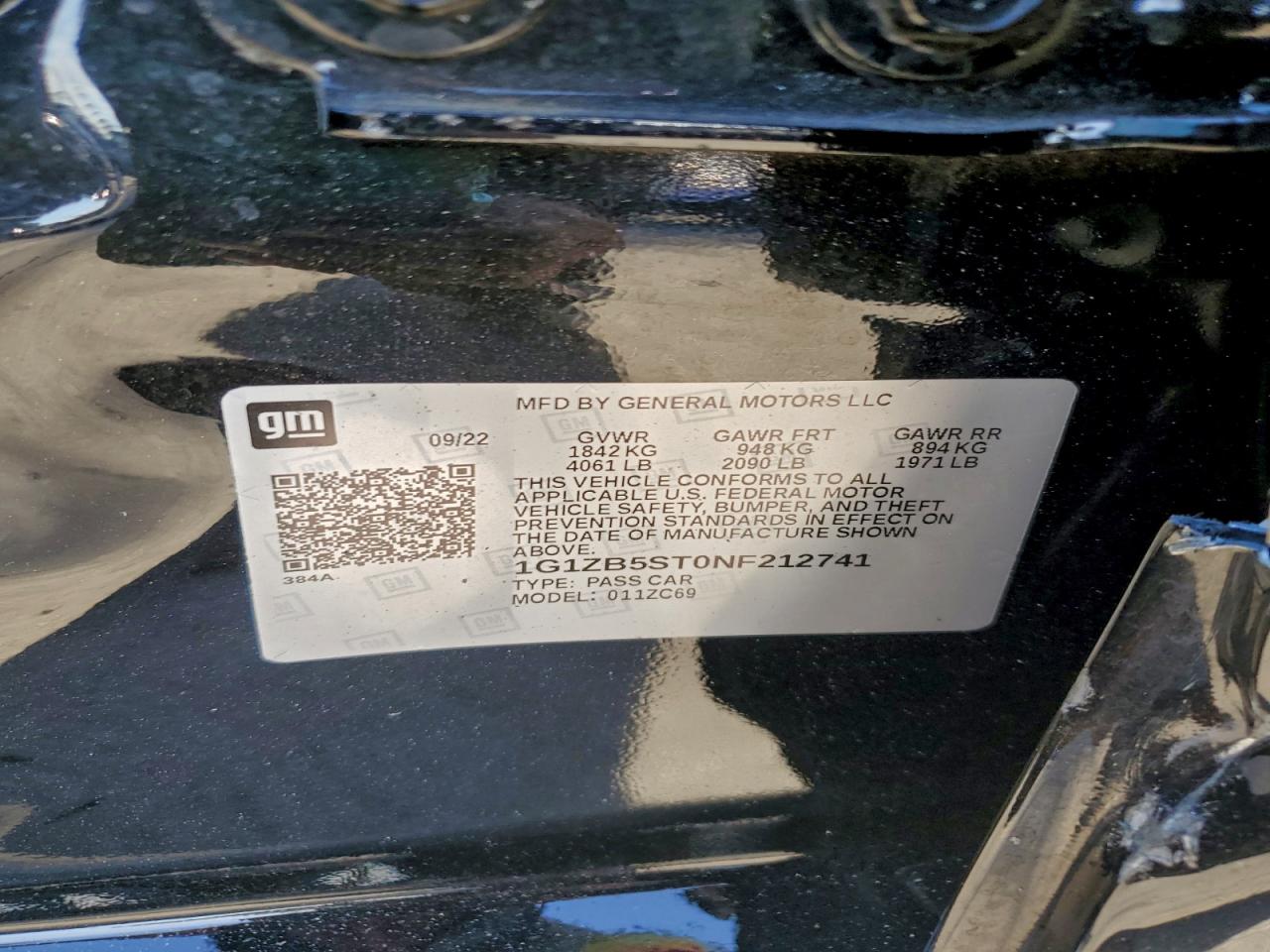 2022 CHEVROLET MALIBU LS photo 12