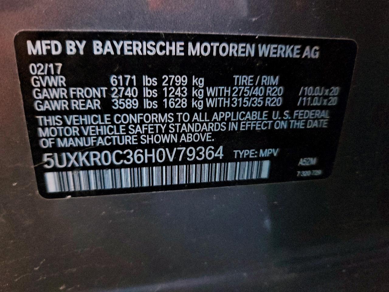 2017 BMW X5 XDRIVE35I photo 13