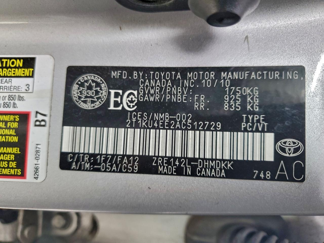 2010 TOYOTA COROLLA MATRIX photo 12