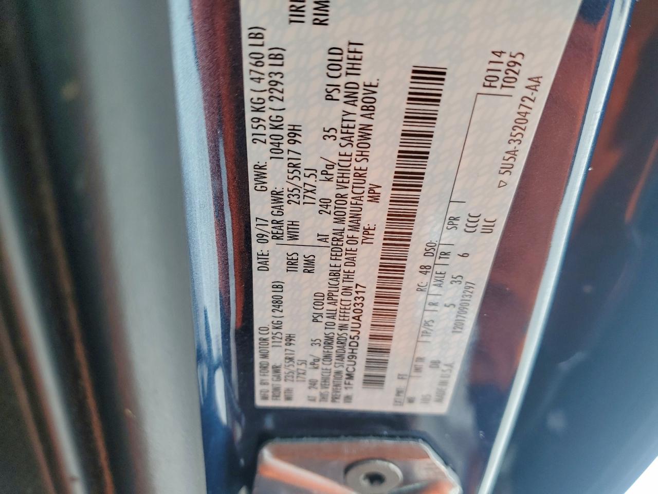 2018 FORD ESCAPE SEL photo 13