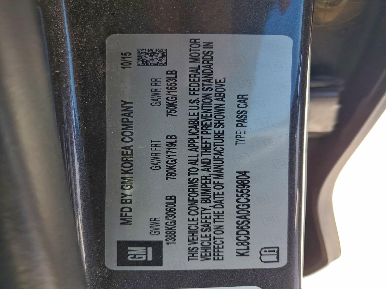 2016 CHEVROLET SPARK 1LT photo 12