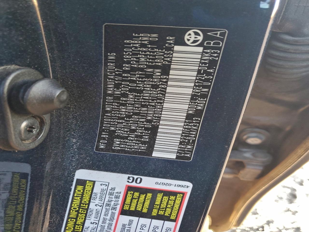 2018 TOYOTA COROLLA L photo 12