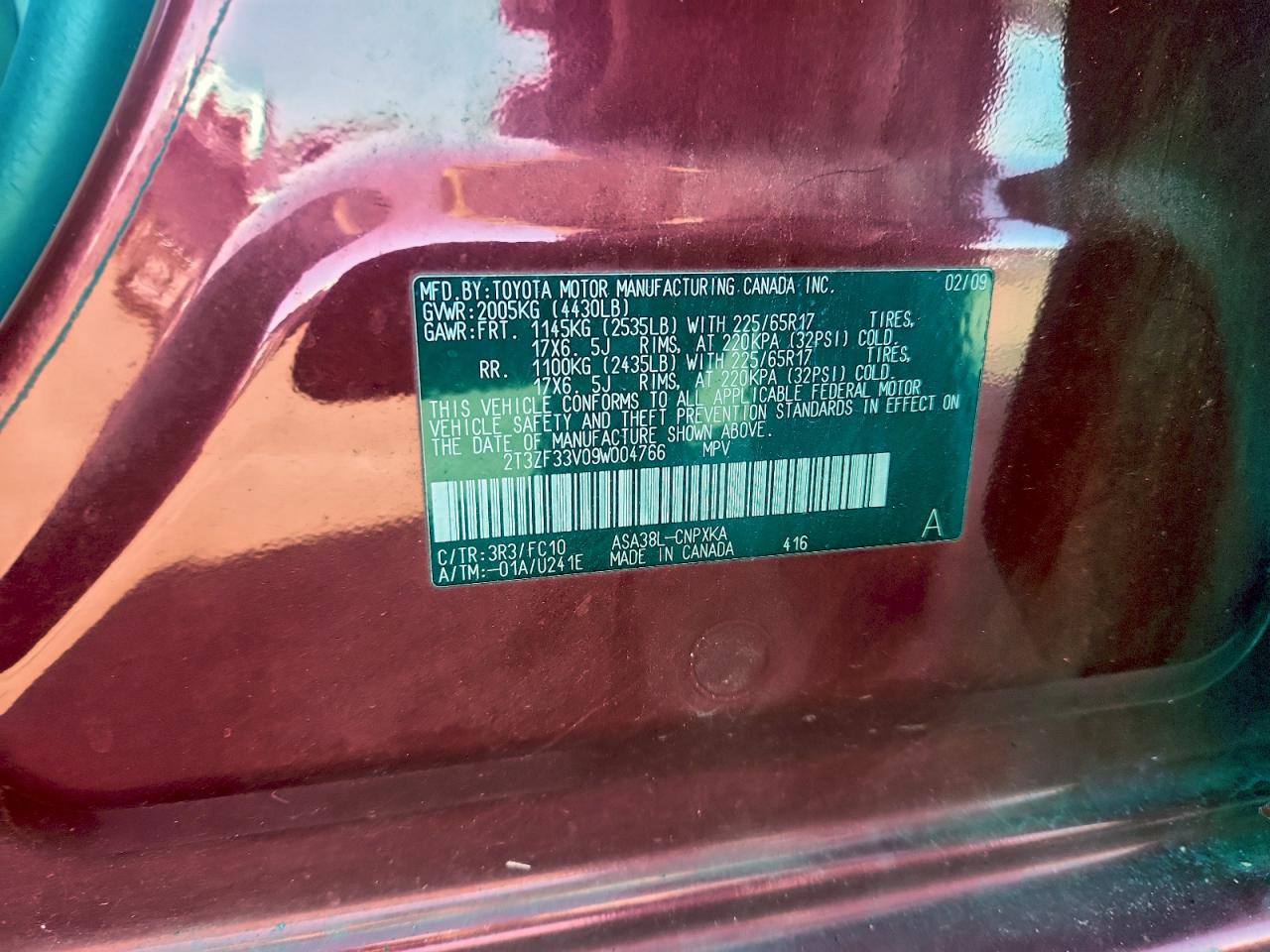 2009 TOYOTA RAV4 photo 13
