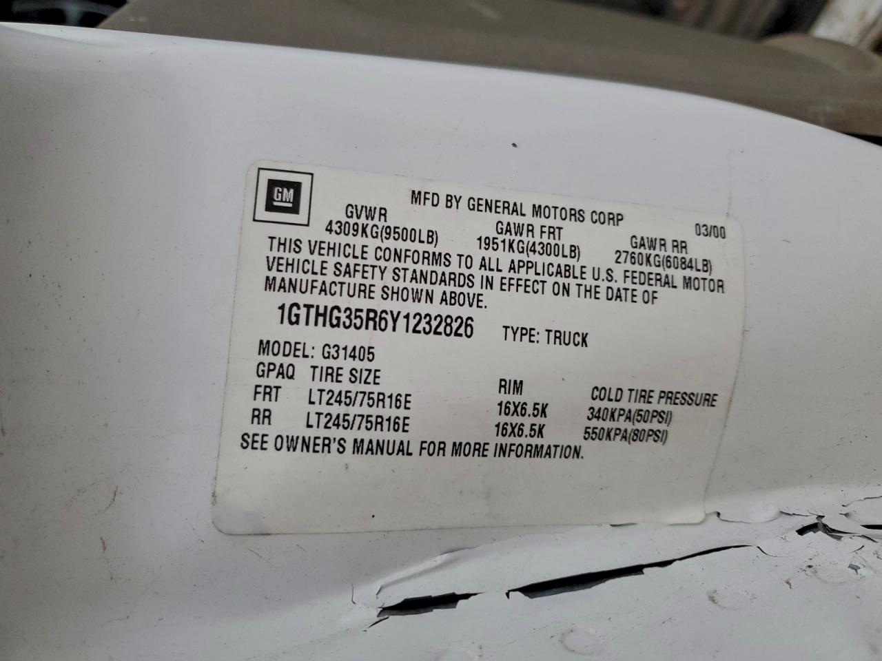2000 GMC SAVANA G3500 photo 13