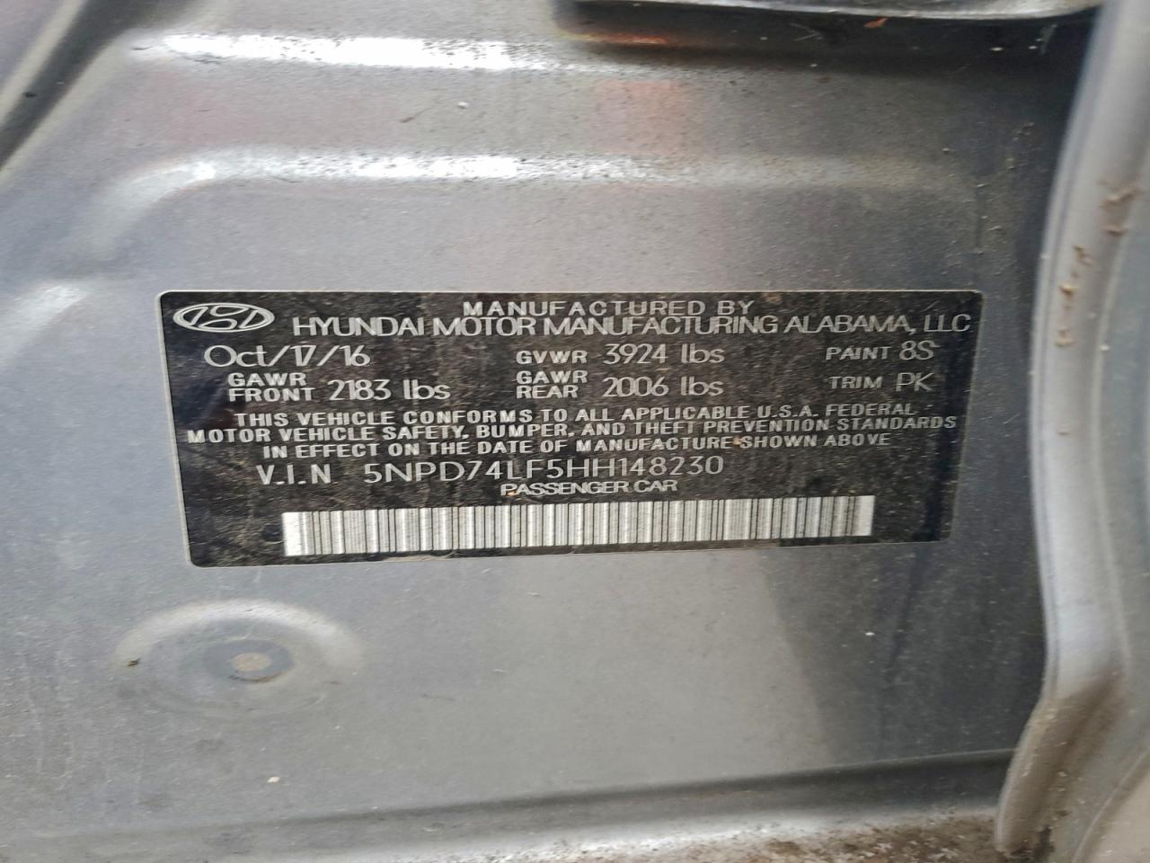 2017 HYUNDAI ELANTRA SE photo 12