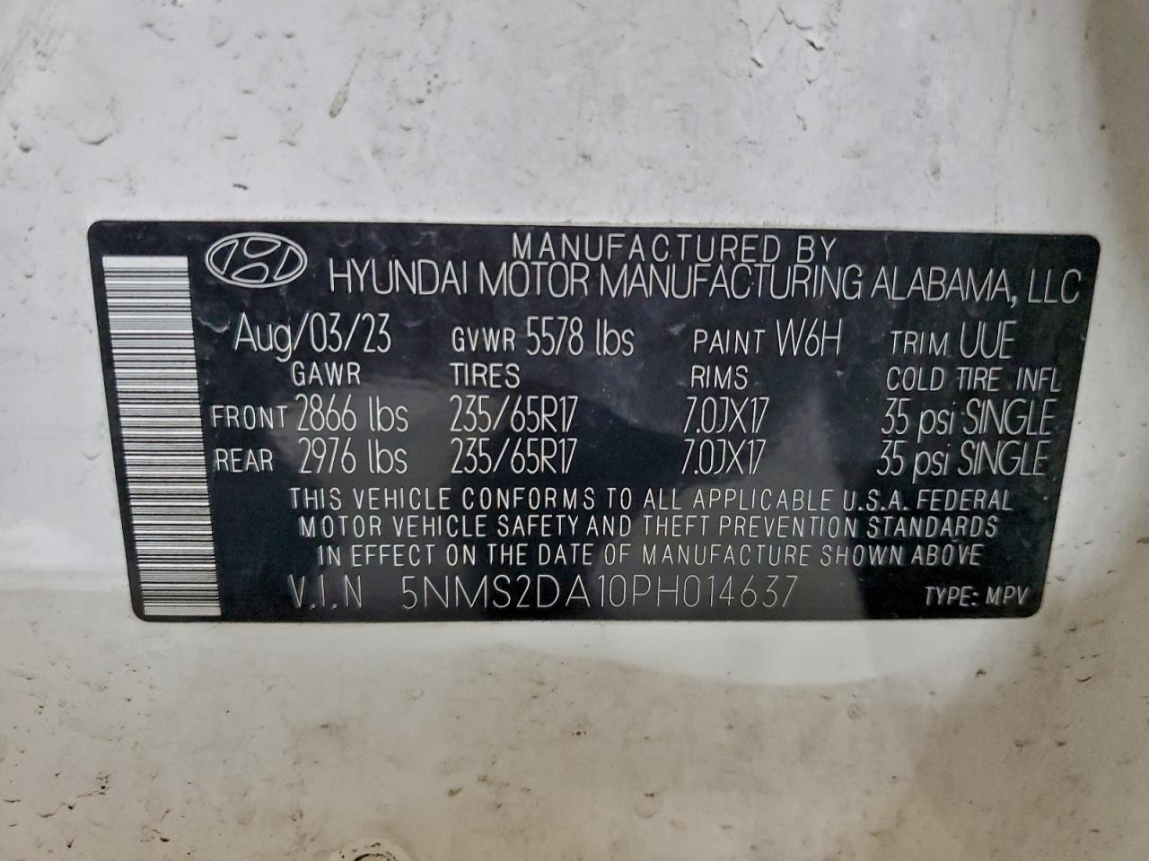 2023 HYUNDAI SANTA FE BLUE photo 14