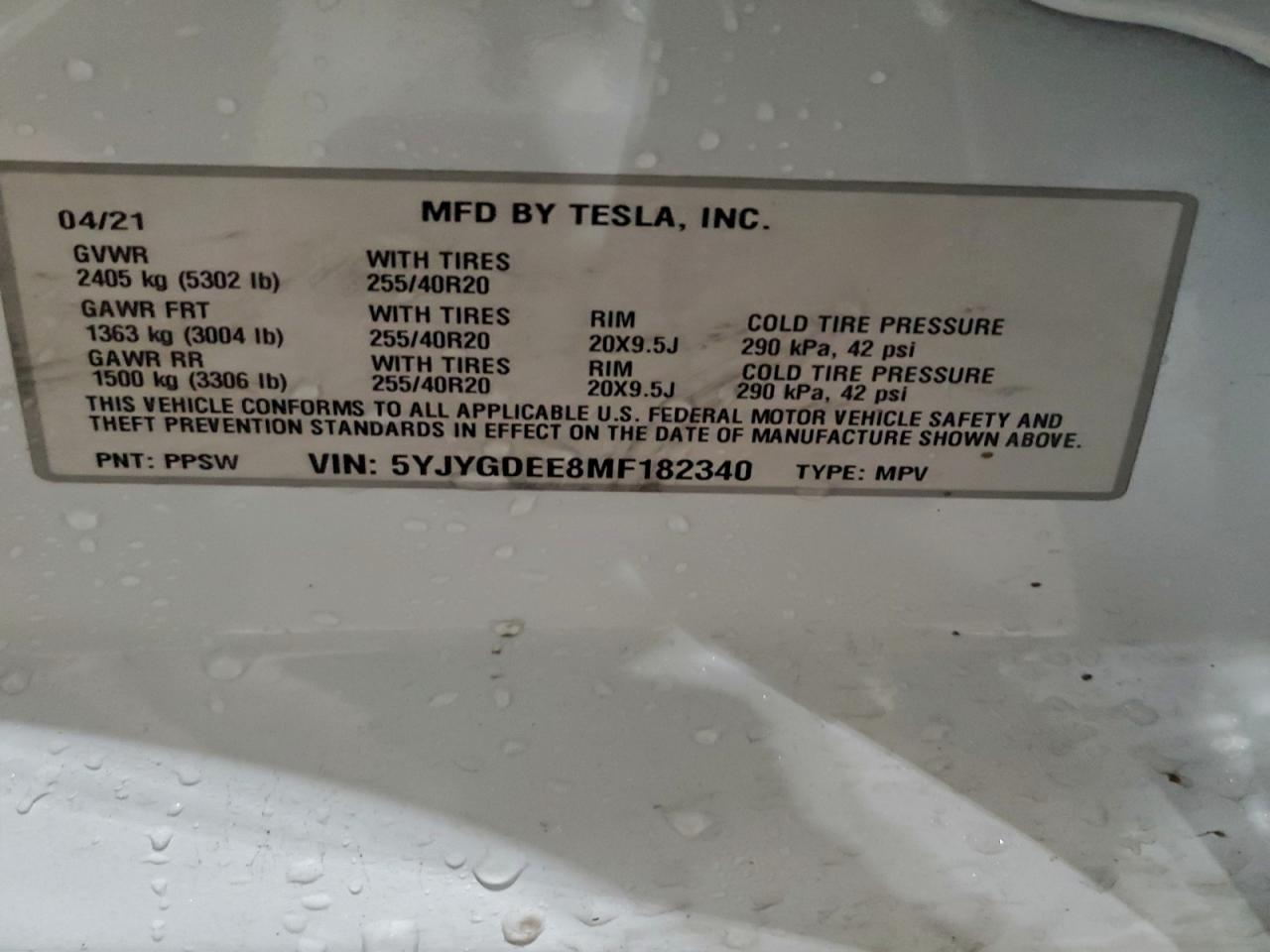 2021 TESLA MODEL Y photo 13
