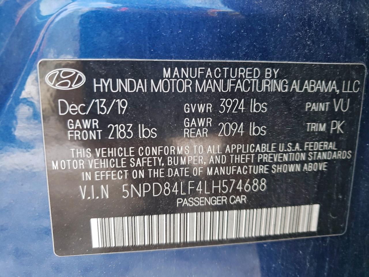 2020 HYUNDAI ELANTRA SEL photo 12