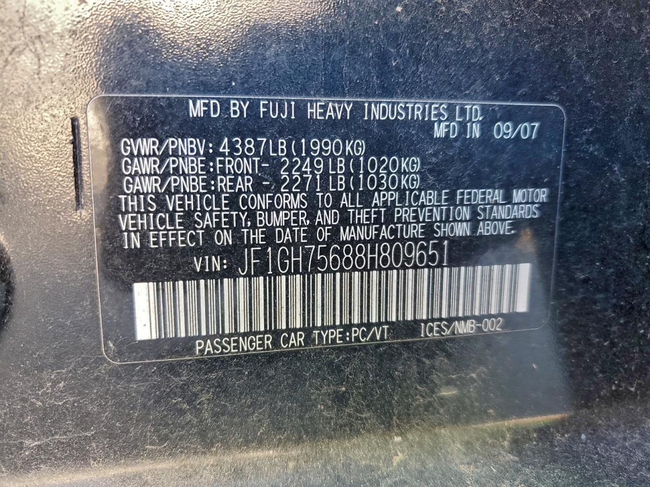 2008 SUBARU IMPREZA WRX PREMIUM photo 23