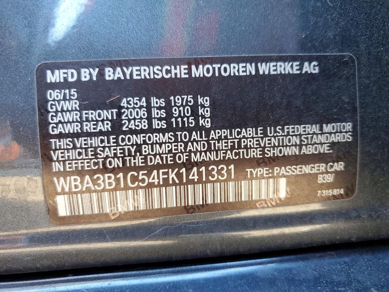 2015 BMW 320 I photo 12