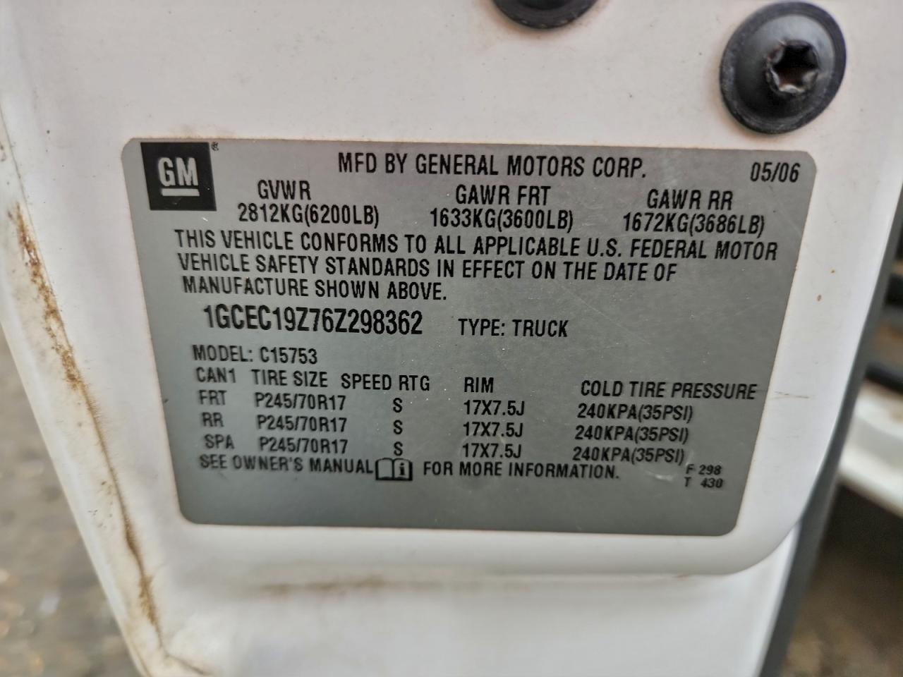 2006 CHEVROLET SILVERADO C1500 photo 13