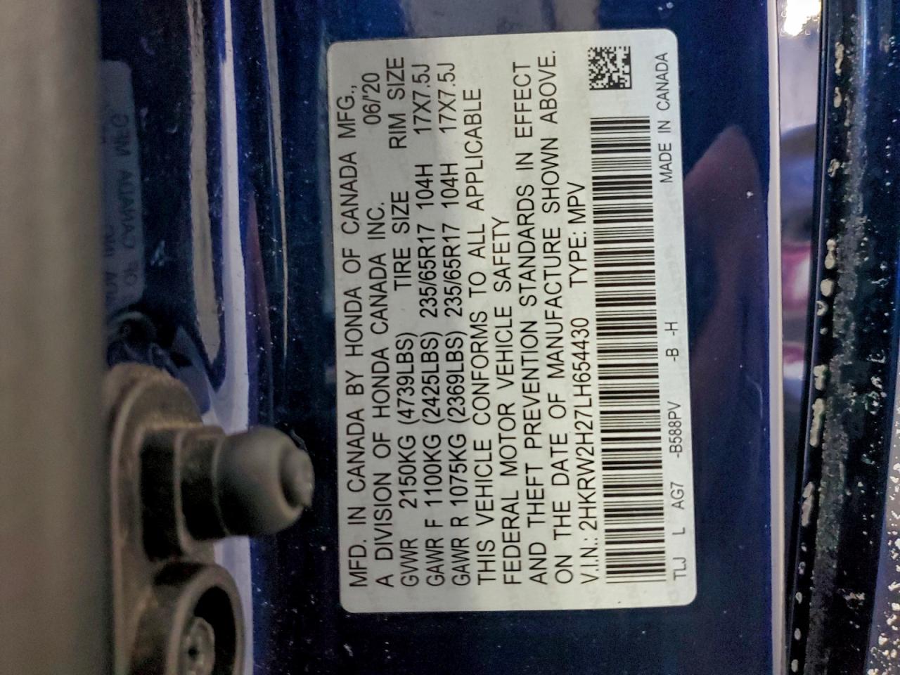 2020 HONDA CR-V LX photo 13