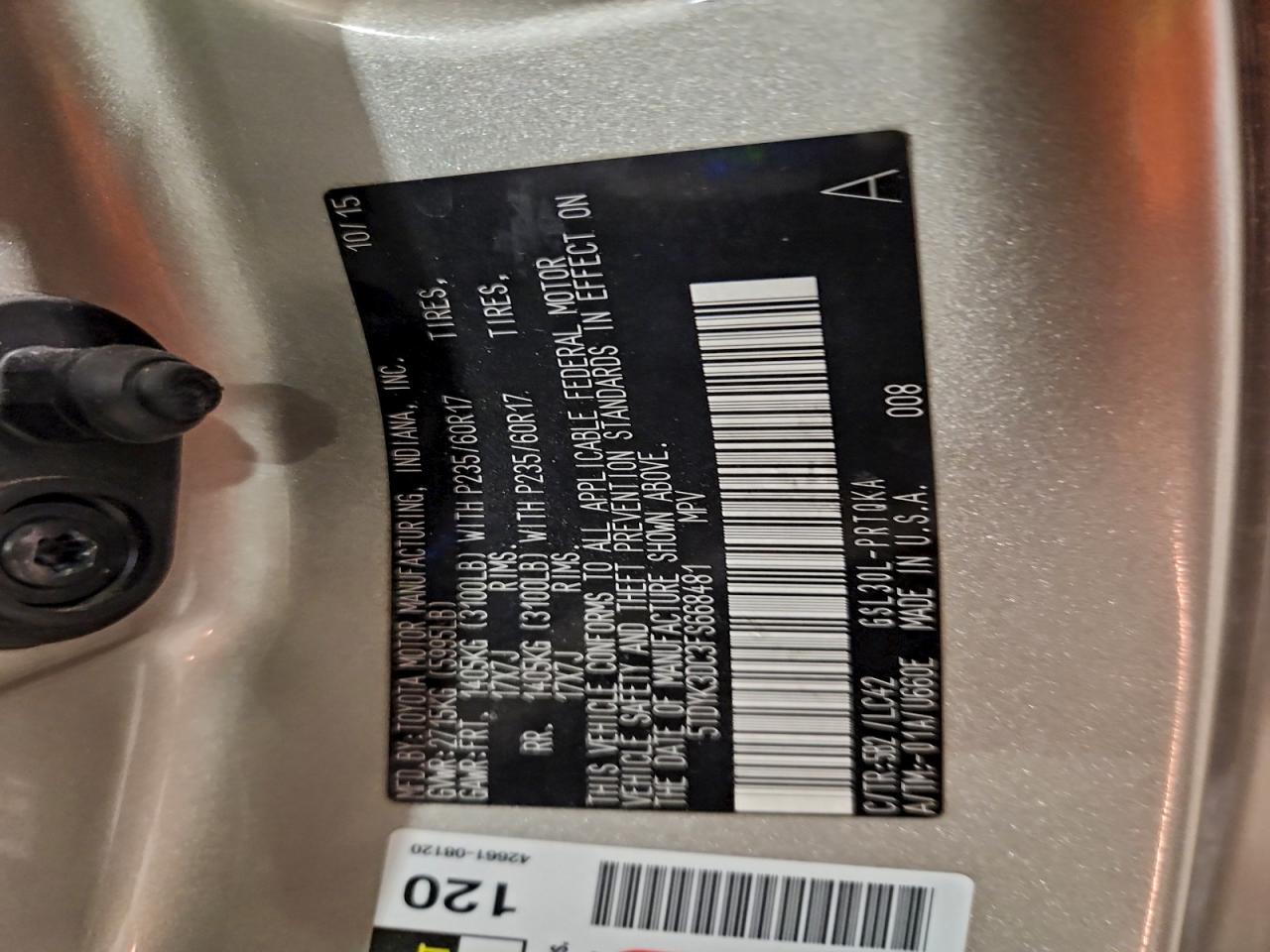 2015 TOYOTA SIENNA XLE photo 13