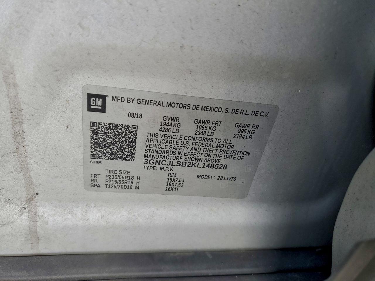 2019 CHEVROLET TRAX 1LT photo 13