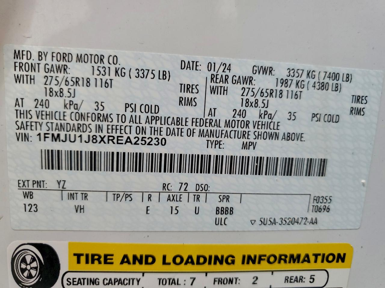 2024 FORD EXPEDITION XLT photo 13
