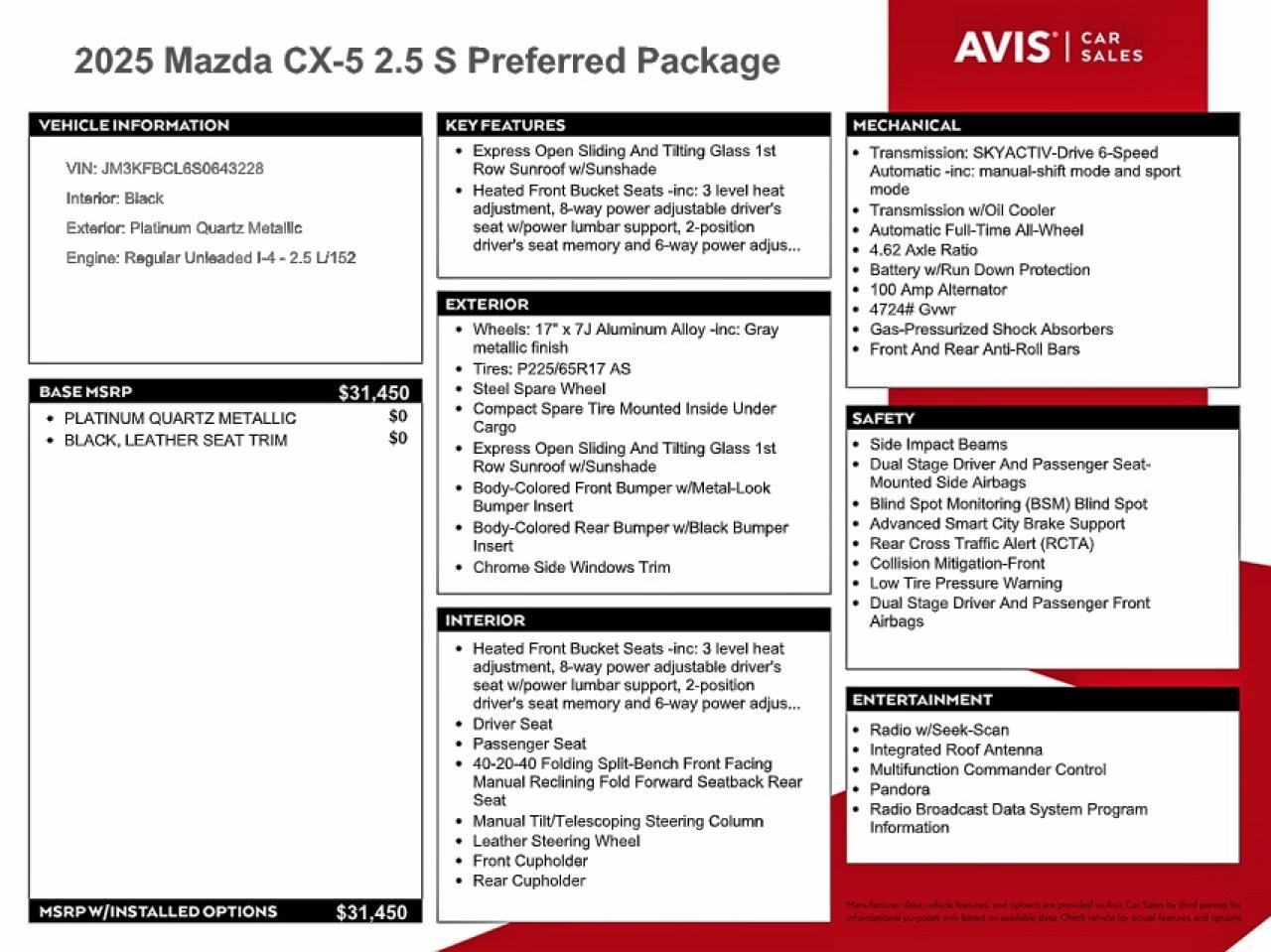2025 MAZDA CX-5 PREFERRED photo 12