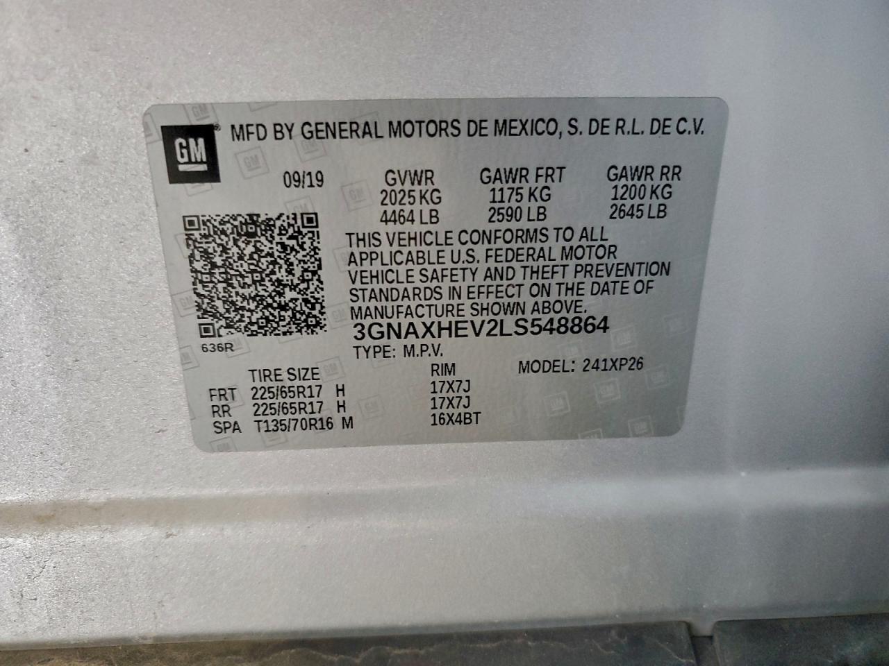 2020 CHEVROLET EQUINOX LS photo 12