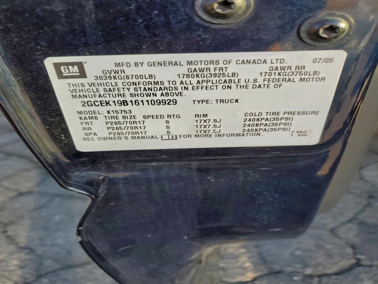 2006 CHEVROLET SILVERADO K1500 photo 12