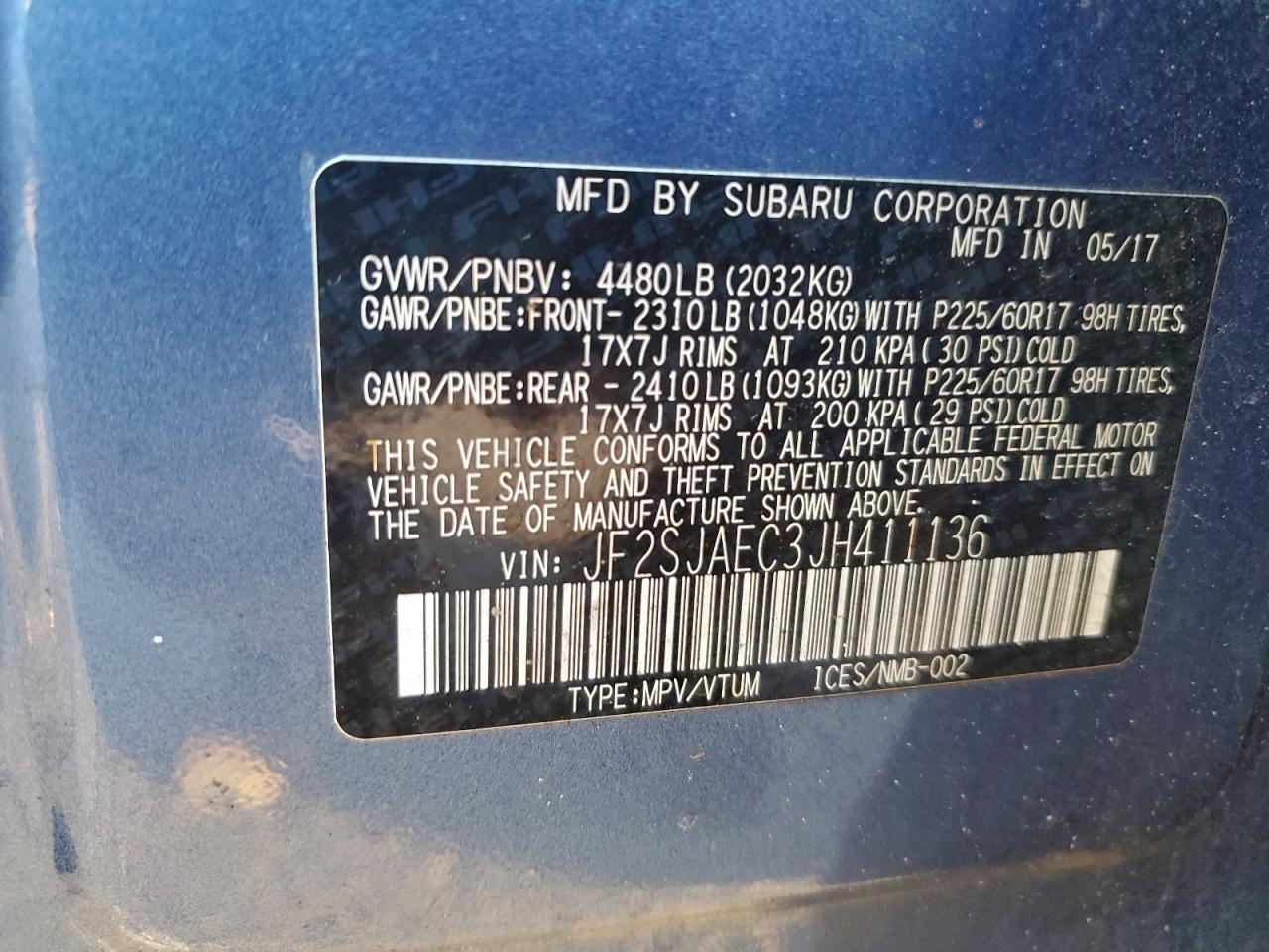 2018 SUBARU FORESTER 2.5I PREMIUM photo 13