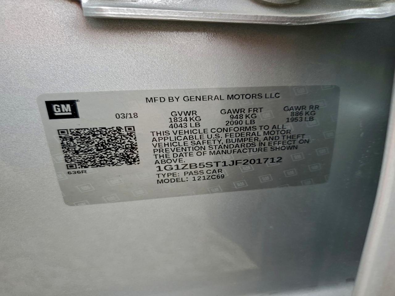2018 CHEVROLET MALIBU LS photo 12