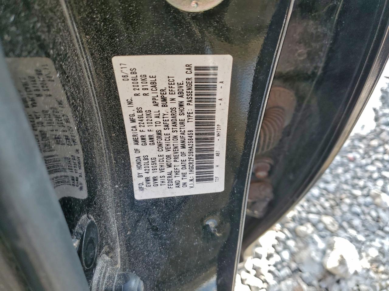 2017 HONDA ACCORD LX photo 12
