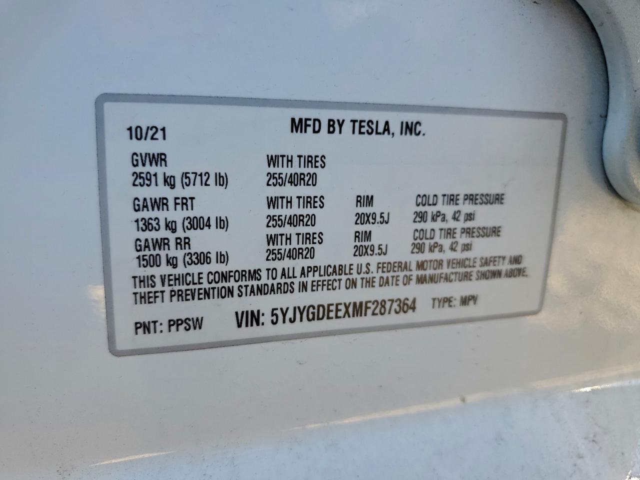 2021 TESLA MODEL Y photo 13