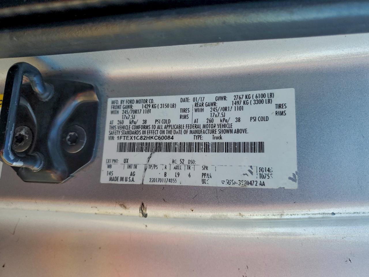 2017 FORD F150 SUPER CAB photo 12