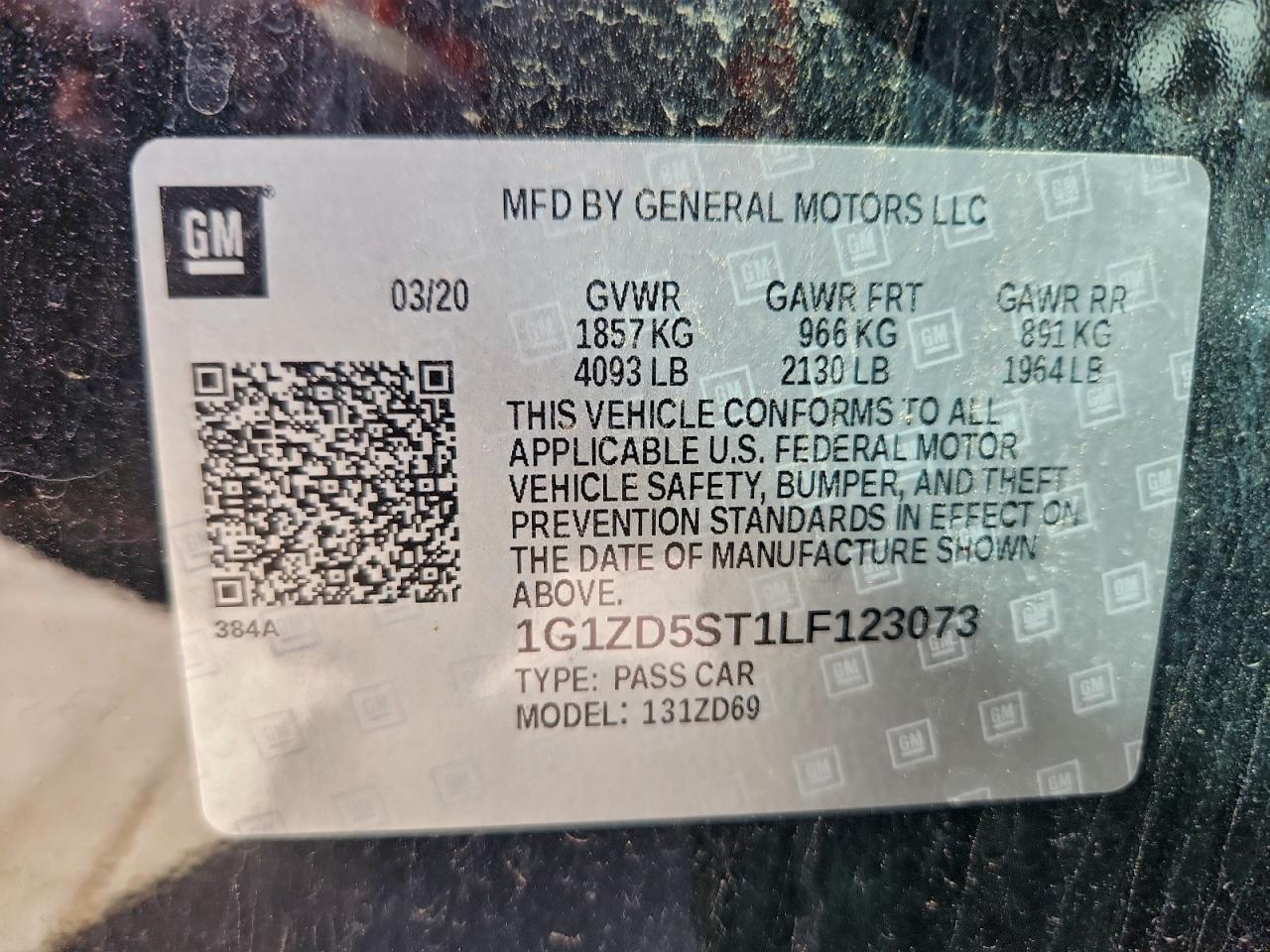 2020 CHEVROLET MALIBU LT photo 37