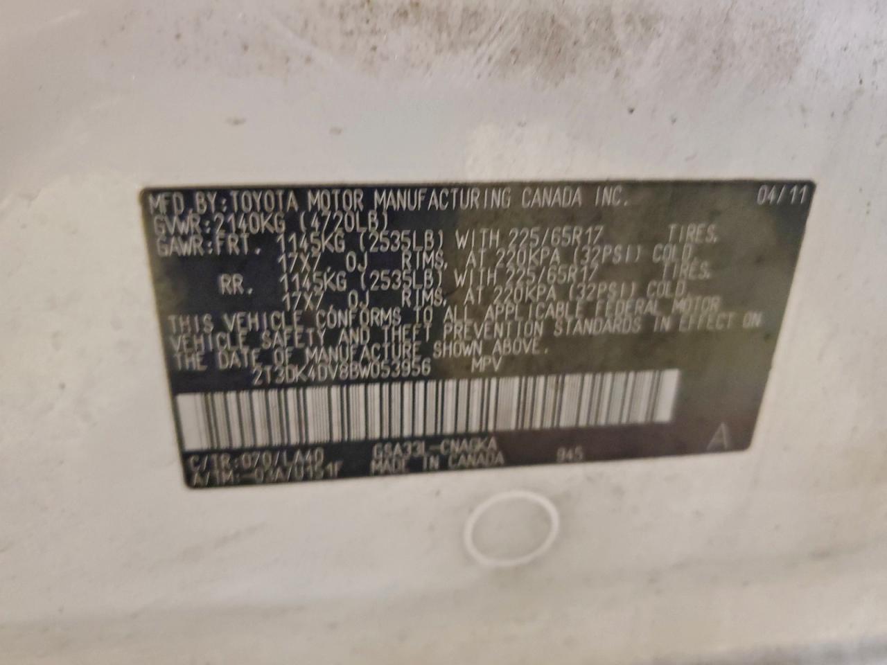 2011 TOYOTA RAV4 LIMITED photo 25