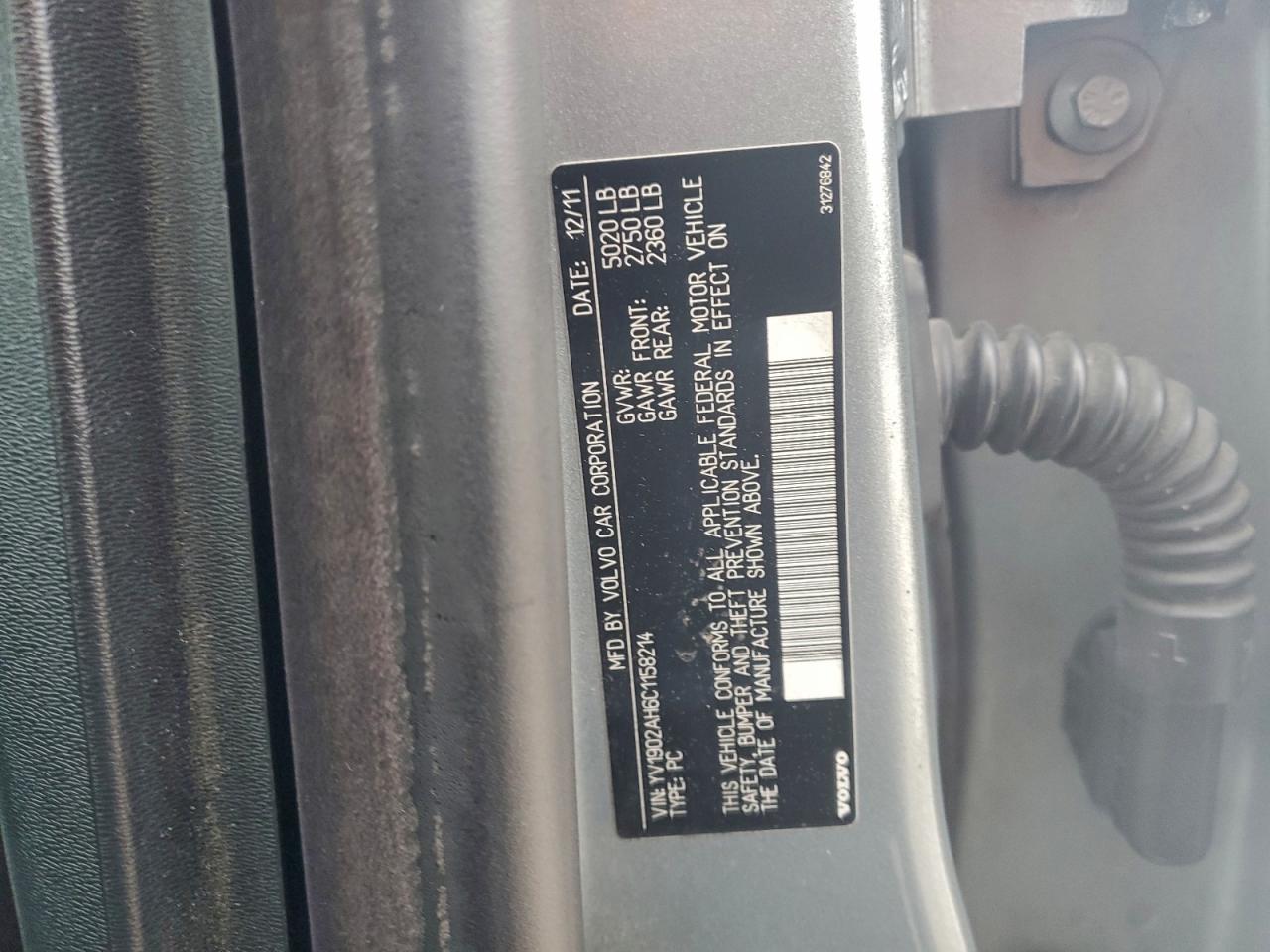 2012 VOLVO S80 T6 photo 12