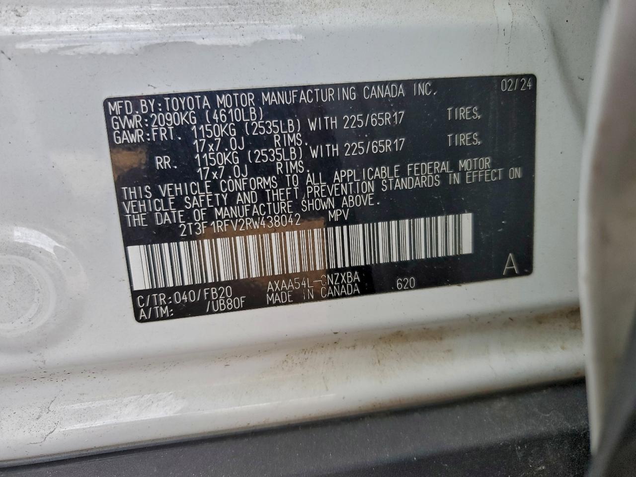 2024 TOYOTA RAV4 LE photo 12