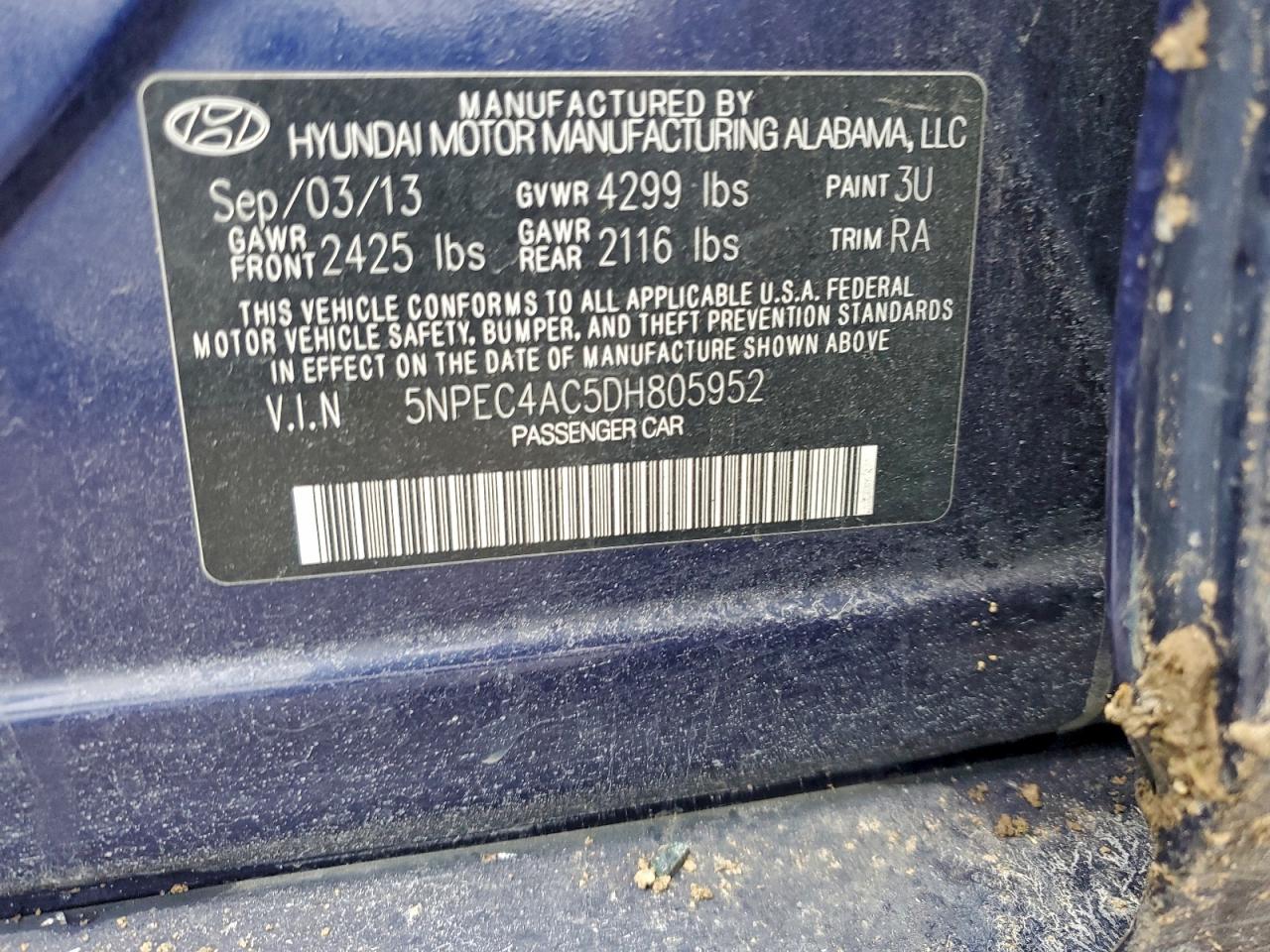 2013 HYUNDAI SONATA SE photo 12