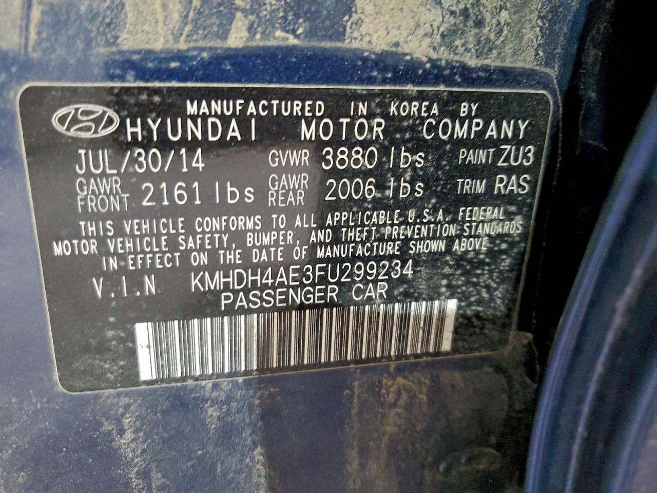 2015 HYUNDAI ELANTRA SE photo 12