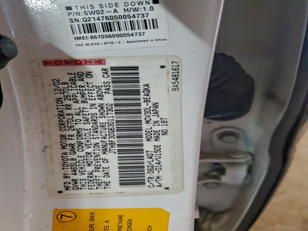 2003 LEXUS ES 300 photo 12