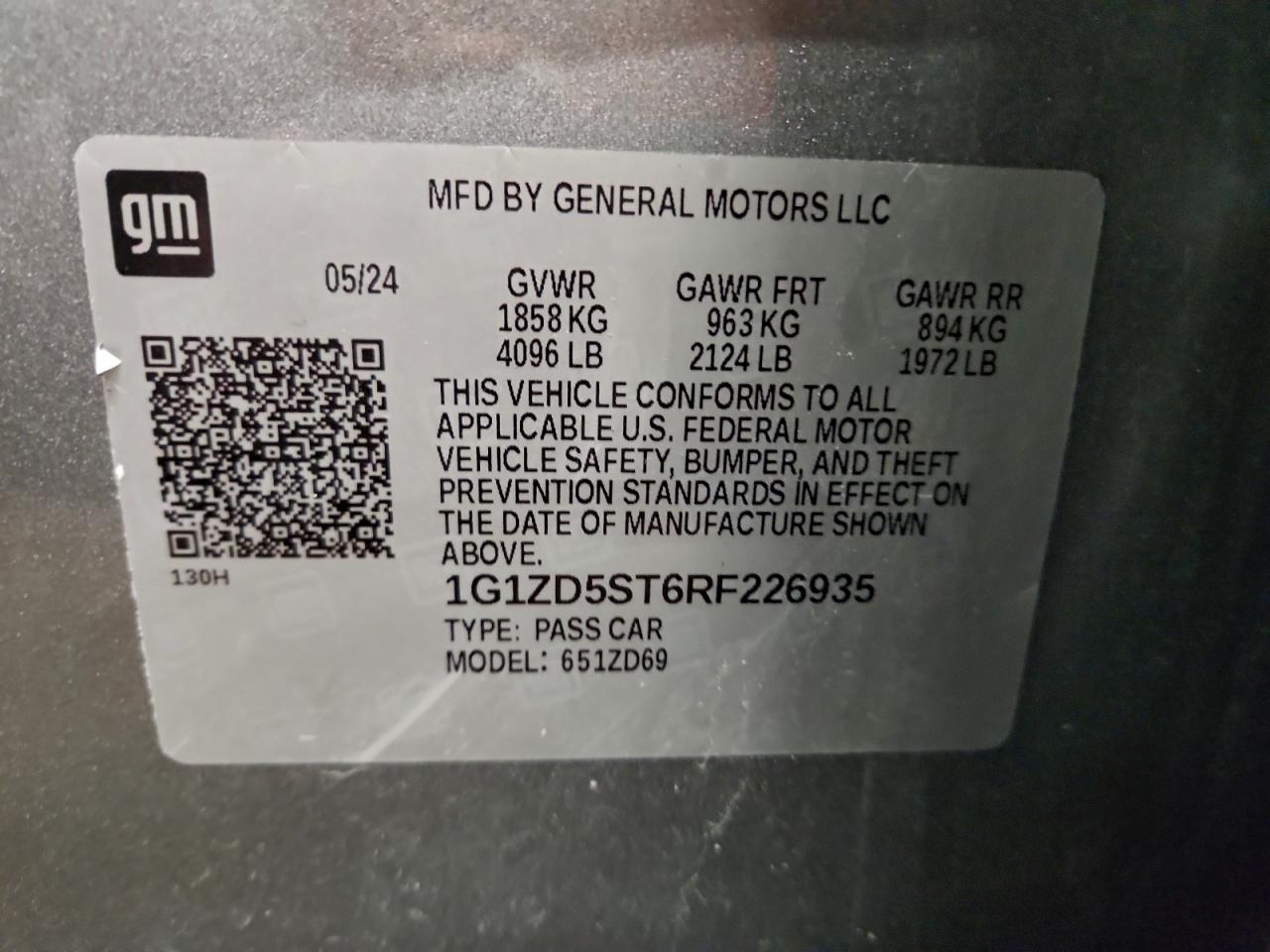 2024 CHEVROLET MALIBU LT photo 12