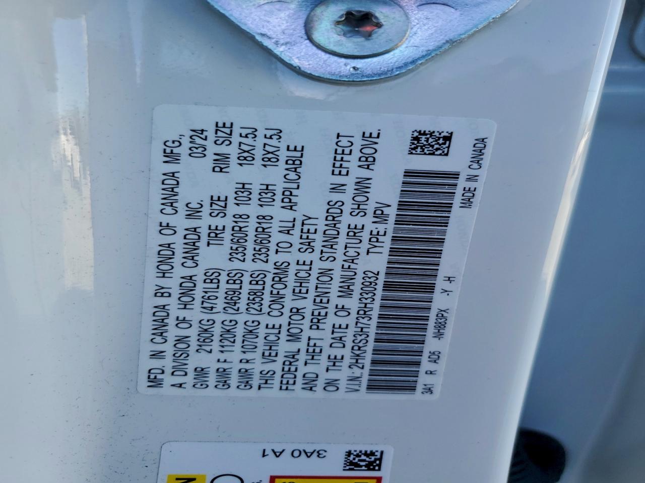 2024 HONDA CR-V EXL photo 13