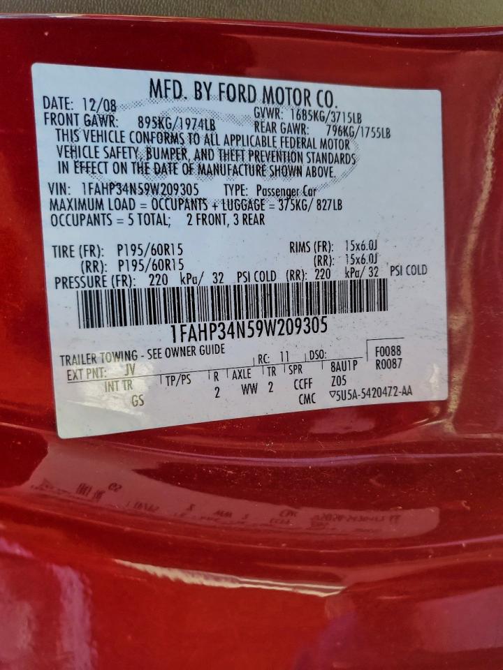 2009 FORD FOCUS S photo 12