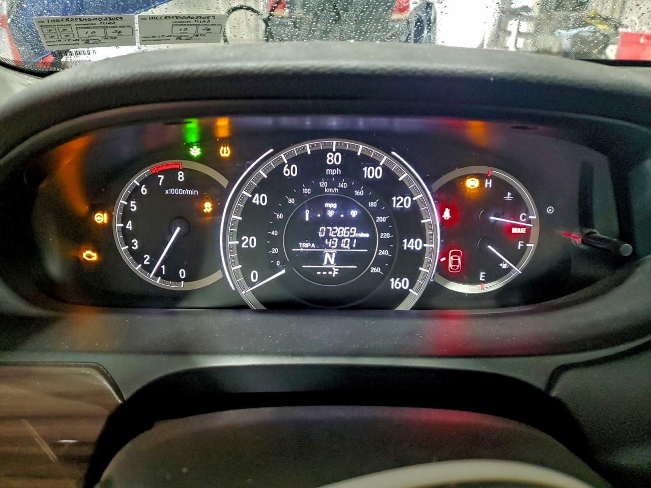 2016 HONDA ACCORD EXL photo 9