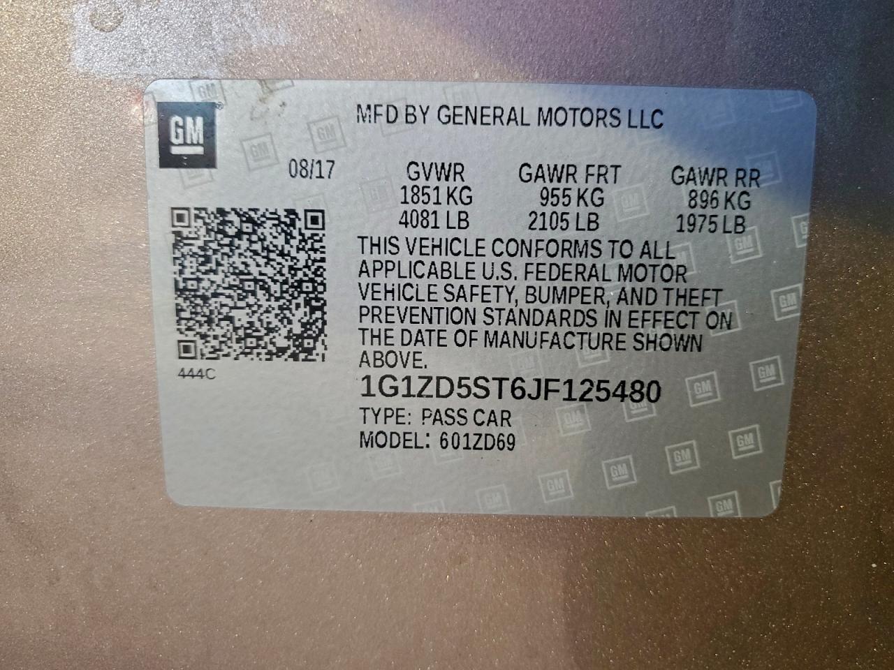 2018 CHEVROLET MALIBU LT photo 12