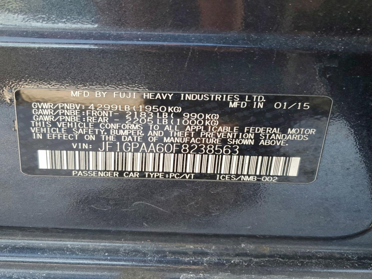 2015 SUBARU IMPREZA photo 23