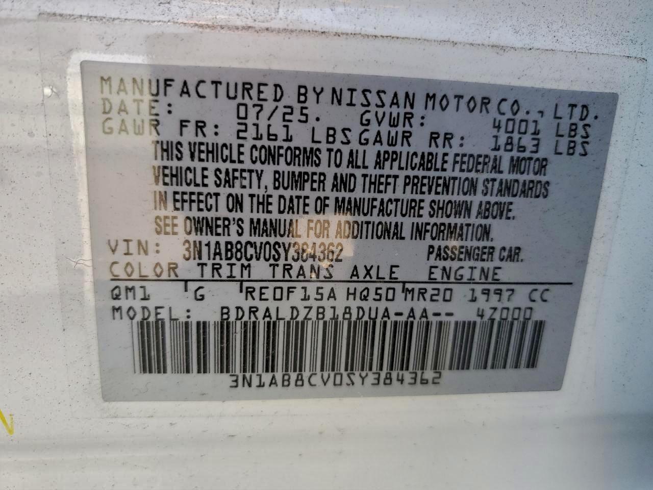 2025 NISSAN SENTRA SV photo 12