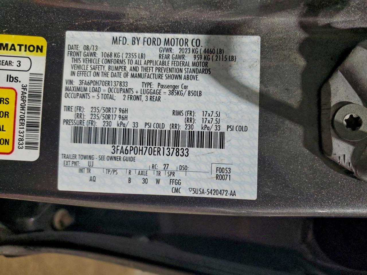 2014 FORD FUSION SE photo 23