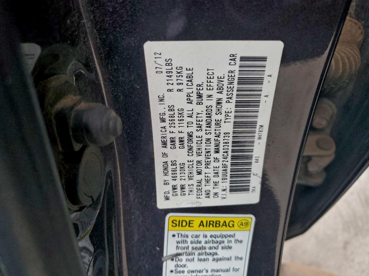 2012 ACURA TL photo 23
