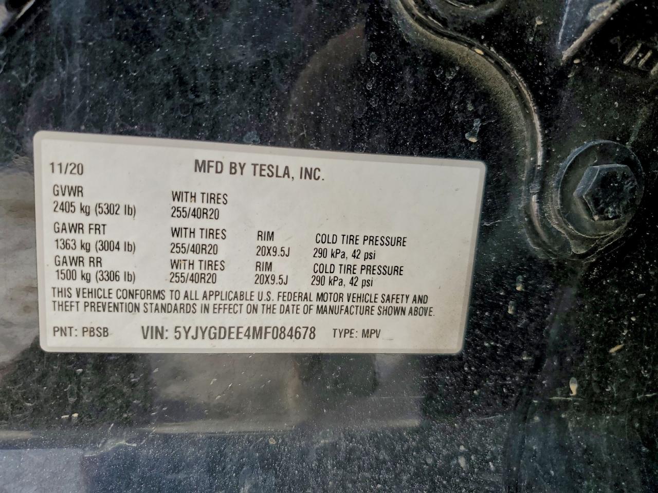 2021 TESLA MODEL Y photo 13