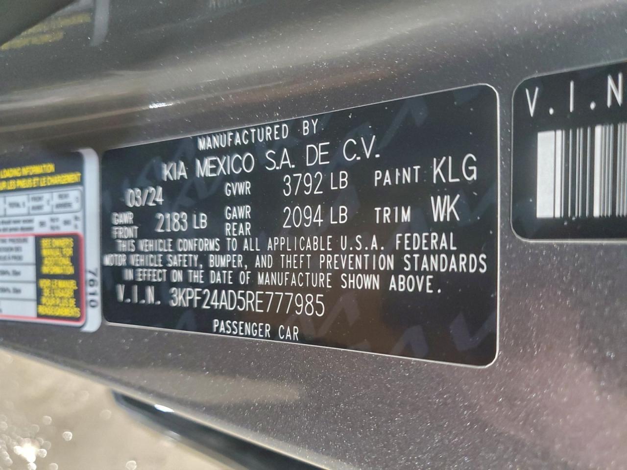 2024 KIA FORTE LXS photo 23